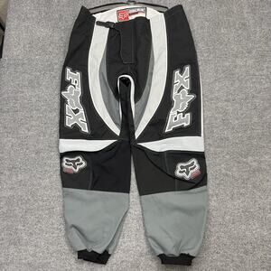 VTG Fox Racing 180 Pants Mens 42 Black Gray Motocross MX Off Road Riding Gear